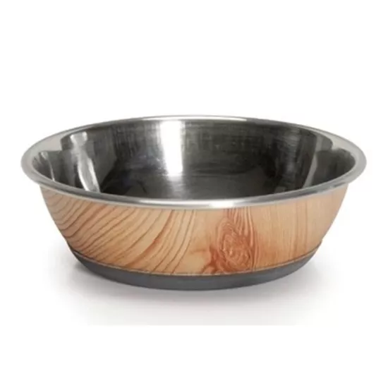 Camon Kübik Baskı Çelik Mama ve Su Kabı 350ml 13cm