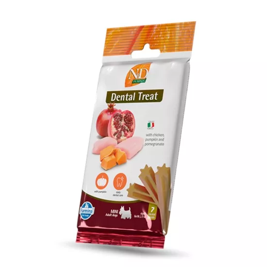 KND0006010 TREAT ND PUMPKIN DOG CHICK POMEG ADULT MINI 60 GR