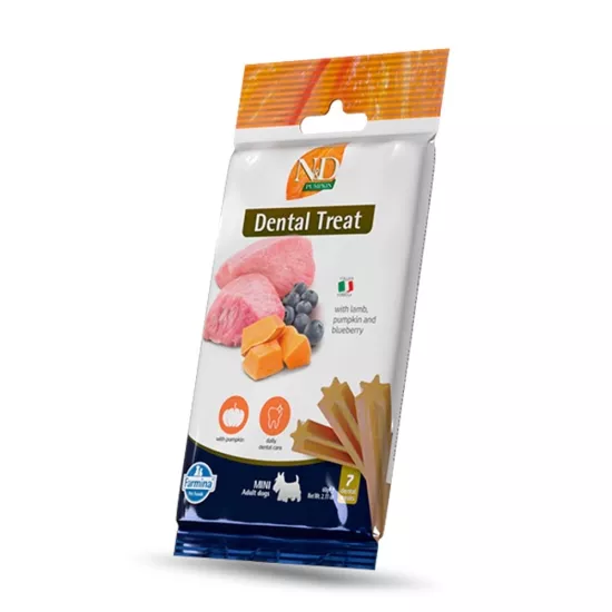 KND0006011 TREAT ND PUMPKIN DOG LAMB BLUEB ADULT MINI 60 GR