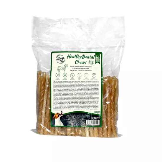 Eco Natura Pet Healty Dental Chews Natural Burgu Kemik 13cm 100lü 550Gr