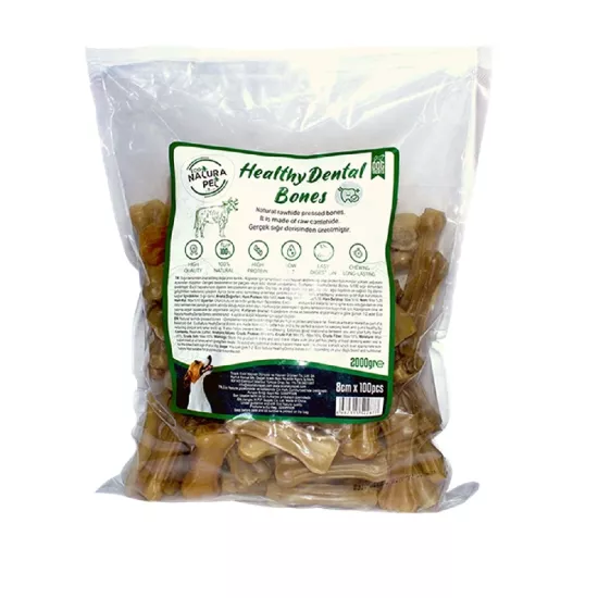Eco Natura Pet Healty Dental Bones Natural Pres Kemik 8cm 100lü 2000Gr