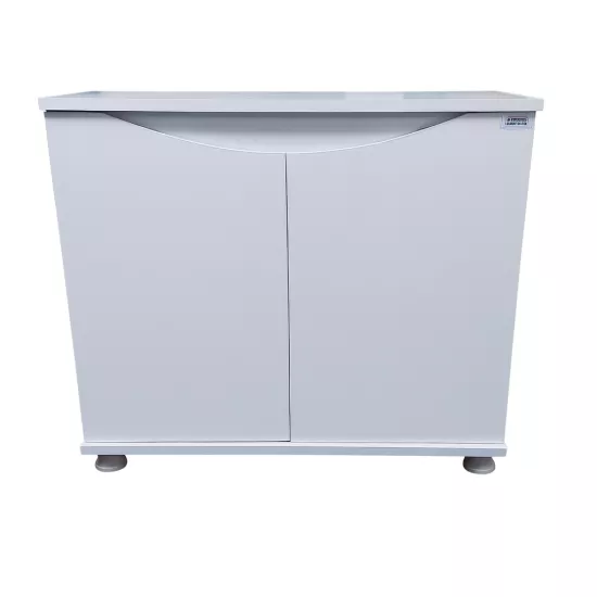 Kanki Pet 80 Cm MDF KP8028FBY Flex Beyaz Kapaklı Akvaryum Sehpası 80x28x69 cm