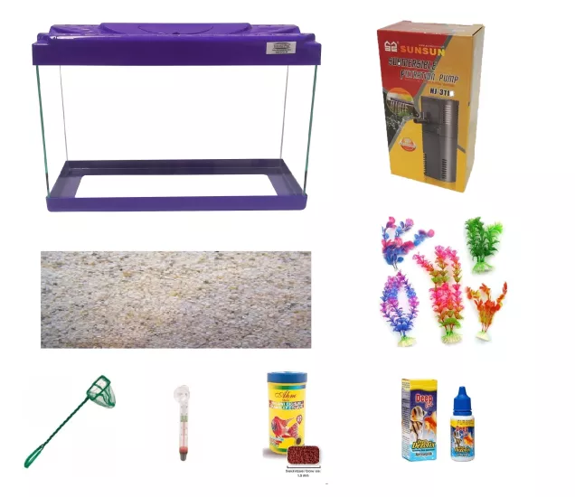 Kanki Pet KP5018 50 cm Mor Set Akvaryum 26 Lt | Uygun Akvaryum Fiyatları