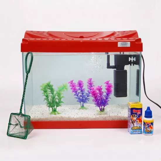 Kanki Pet Kp3518 Kırmızı Akvaryum Seti 35 cm 12 Lt | En Uygun Akvaryum Fiyatları
