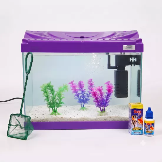Kanki Pet KP3518 Mor Akvaryum Seti 35 cm 12 Lt | En Uygun Akvaryum Fiyatları