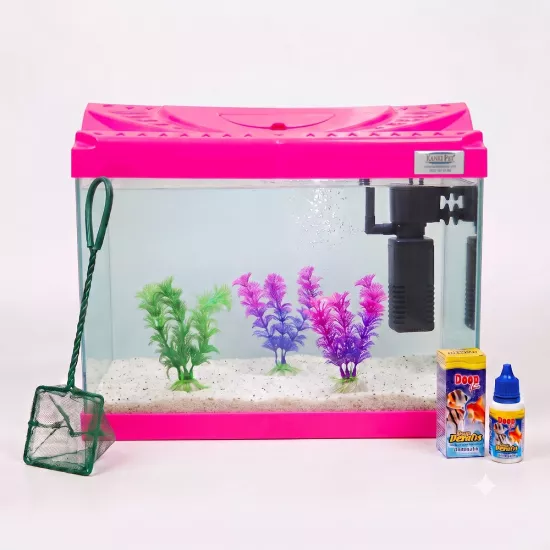 Kanki Pet Kp3518 Pembe Akvaryum Seti 35 cm | En Uygun Akvaryum Fiyatları