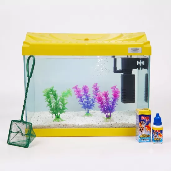 Kanki Pet KP3518 Sarı Akvaryum Başlangıç Seti 35 cm 12 Lt | En Uygun Akvaryum Fiyatları