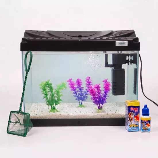 Kanki Pet Kp3518 Siyah Akvaryum Seti 35 cm 12 Lt | En Uygun Akvaryum Fiyatları