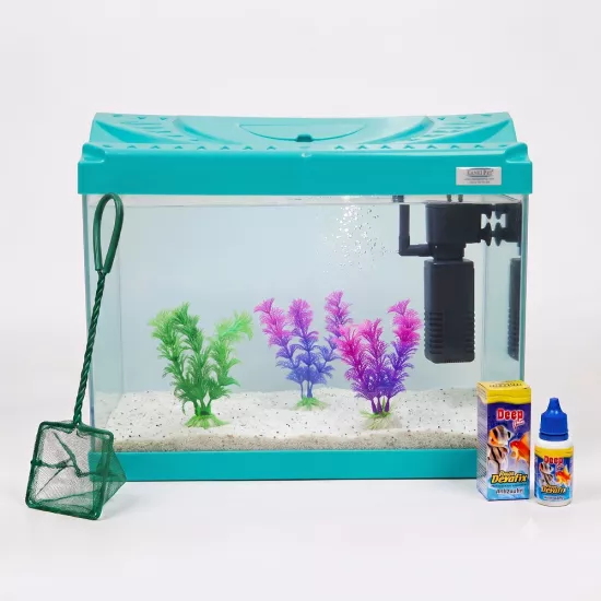 Kanki Pet Kp3518 Turkuaz Akvaryum Başlangıç Seti 35cm | Uygun Akvaryum Fiyatları