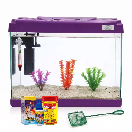 Kanki Pet KP5018 50 cm Mor Set Akvaryum 26 Lt | Uygun Akvaryum Fiyatları