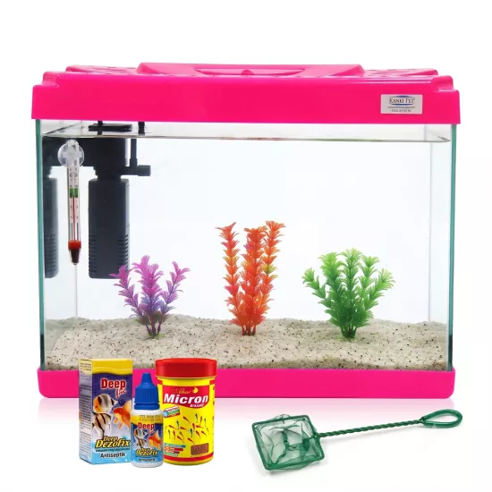 Kanki Pet KP5018 50 cm Pembe Set Akvaryum 26 Lt | Uygun Akvaryum Fiyatları