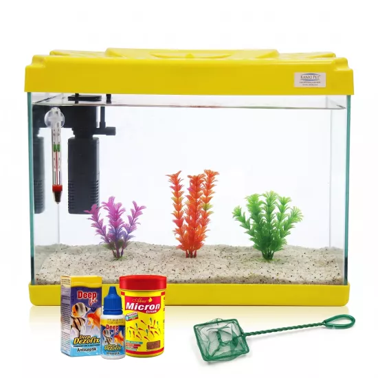 Kanki Pet KP5018 50 cm Sarı Set Akvaryum 26 Lt | Uygun Akvaryum Fiyatları