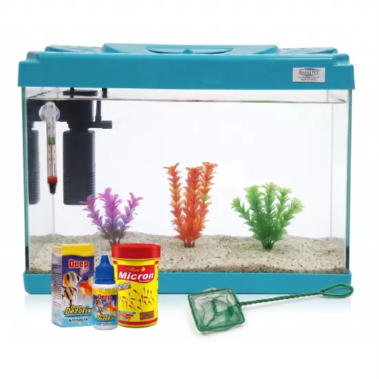 Kanki Pet 50 cm Turkuaz Akvaryum Seti (26L) | Ekonomik Akvaryum Fiyatları