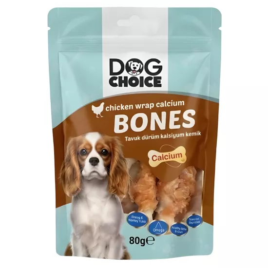 Dog Choice Tavuk Sargılı Kalsiyum Kemik Köpek Ödülü 80gr