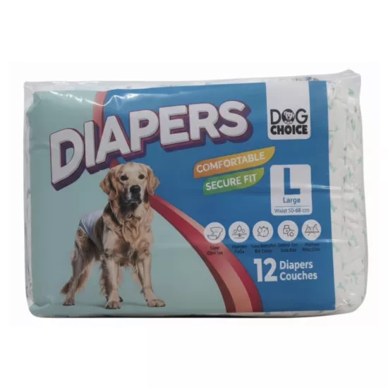 DOG CHOICE DIAPERS KÖPEK BAĞLAMA BEZİ L BOY ( 12 Li )