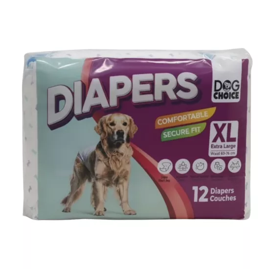 DOG CHOICE DIAPERS KÖPEK BAĞLAMA BEZİ XL BOY ( 12 li )