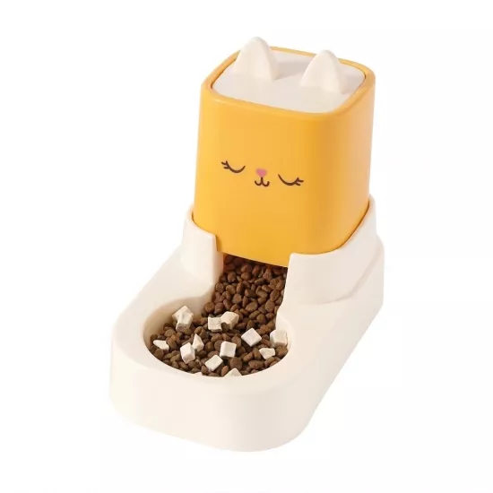 Senye Kedi Şekilli Mama Kabı | Hazneli Kedi Köpek Kuru Mama Dispenseri