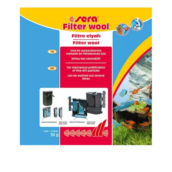 Sera Akvaryum Filtre Elyafı 50 Gr | Mekanik Temizlik & Berrak Su