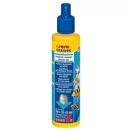 Sera Toxivec 50 ml - Akvaryum Acil Su Düzenleyici & Toksin Giderici