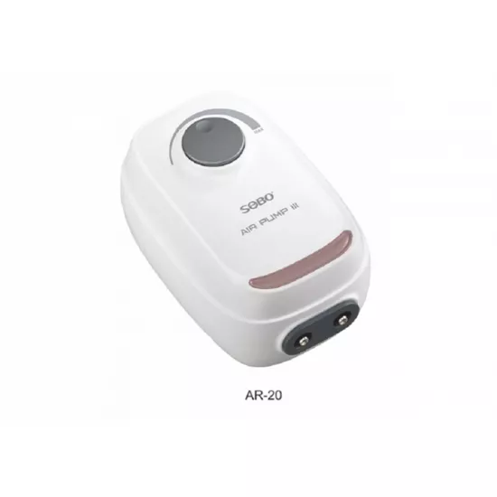 Sobo AR-20 Çift Çıkışlı Ayarlanabilir Akvaryum Hava Motoru 4W - Sessiz Seri