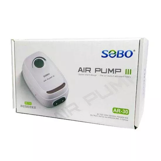Sobo AR-30 Çift Çıkışlı Ayarlanabilir Akvaryum Hava Motoru 6W - Sessiz Seri