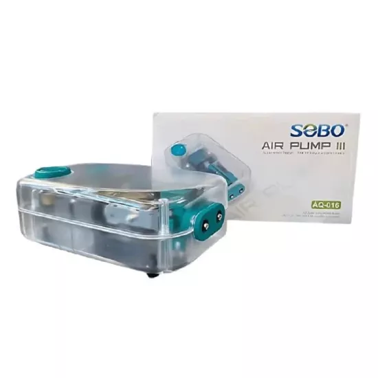 Sobo AQ-016 Çift Çıkışlı Akvaryum Hava Motoru 6W - Yüksek Debi & Sessiz