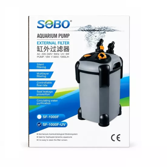 Sobo SF-1000F-UV 9W UV Lambalı Akvaryum Dış Filtre 1000 L/H Fiyatı