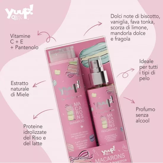 Yuup! Macarons Duo Kedi Köpek Şampuanı ve Parfüm Seti 250+150 ml