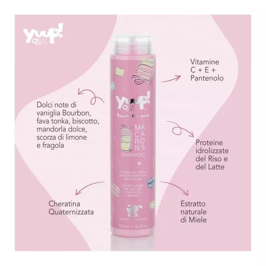 Yuup! Home- Macarons Shampoo 250 ml/8.5fl.oz made in italy