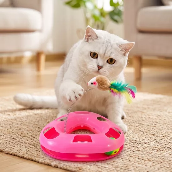 Kardelen Ödül Hazneli Üçgen Kedi Oyuncağı