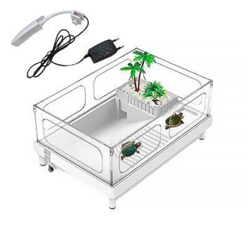 Sobo%20TA-390%20-%20%20Plastik%20Kaplumbağa%20Bahçesi%20Lambalı%2038x27x18cm