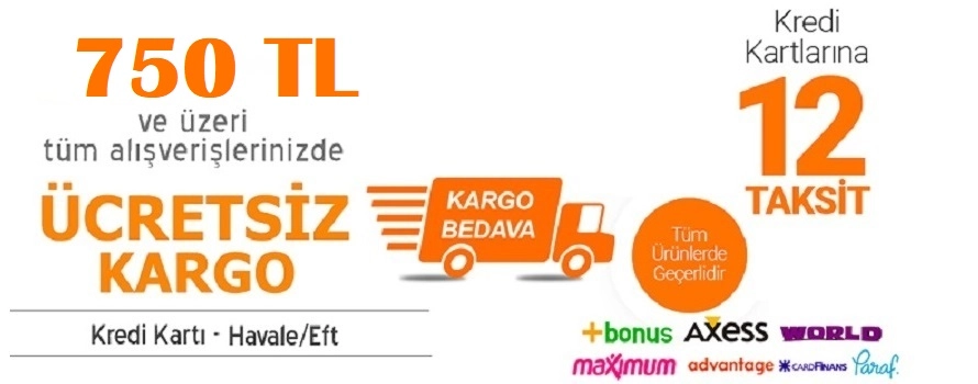 750 TL Üzeri Ücretsiz Kargo